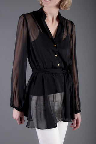 382 Long Sleeve Blouse in Black