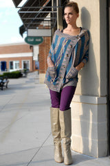7 For All Mankind Cropped Skinny in Dark Purple