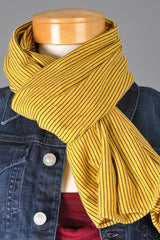 Saint Grace Black Rock Stripe Scarf in Coast