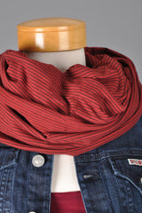 Saint Grace Black Rock Stripe Scarf in Sumac