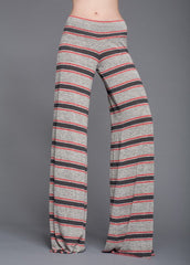 Saint Grace Mohawk Stripe Wide Pant in Red